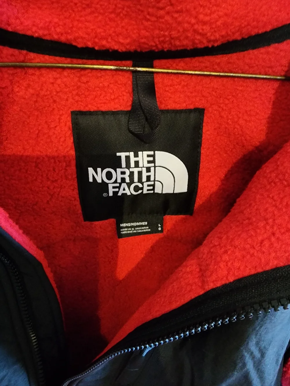 The North Face Mens Red and Black Denali Fleece Jacket